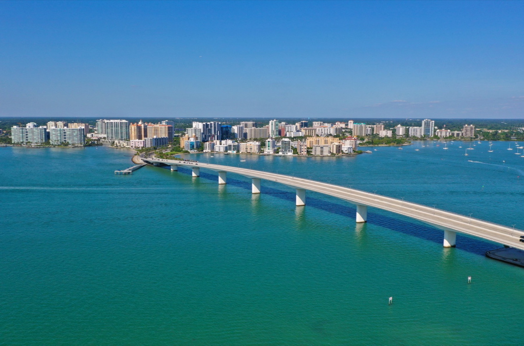 Ringling Bridge and Sarasota Bay on Florida's Gulf Coast